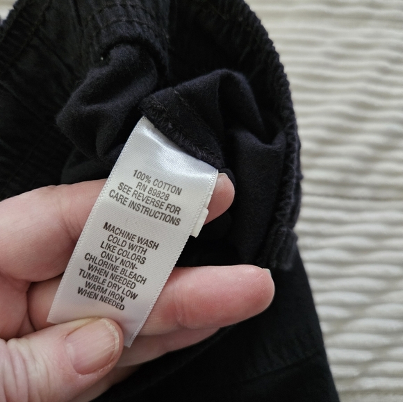 Breckenridge Black Casual Drawstring Capri Pants Size P/M - Picture 7 of 11